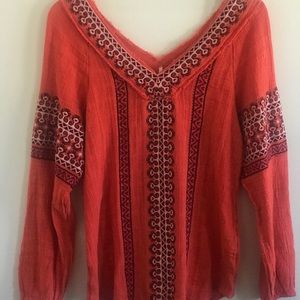 Free People Cotton Embroidered Tunic